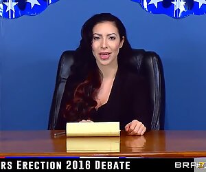 Donald Drumpf fucks Hillary Clayton during a debate