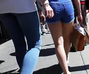 BootyCruise: Asiatisk Brudar Leg Konst 29: Blue Denim Shorts