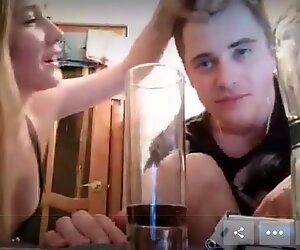 Russian blonde girl show tits and dance in Periscope 3