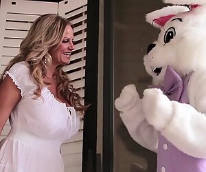 Kelly Madison seduced by a big bunny for a kinky fuck