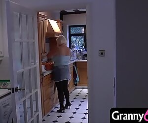 Granny comes home from a day of shopping and finds a young masked intruder in the house!